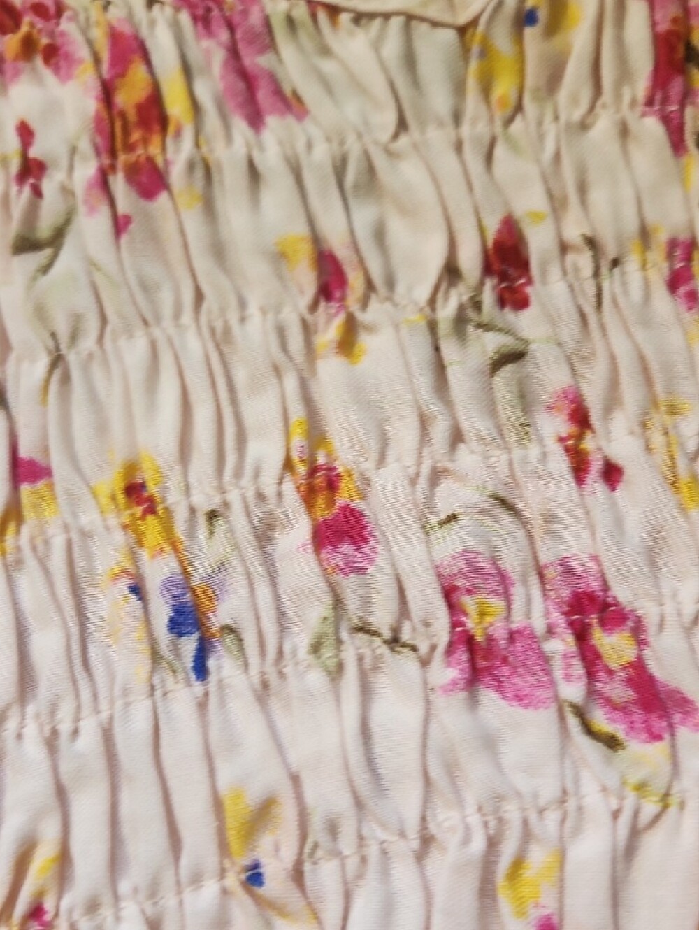 Kendall & Kylie Pink Floral Smocked Camisole - Picture 5 of 13